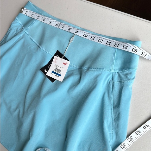 NWT Puma Milky Blue Power Shape Solid Woven Golf Athletic Skort Tennis - Picture 14 of 16